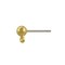 JewelrySupply 4mm Ball Posts with Closed Ring Gold Plate Surgical Stainless Steel Post (2-Pcs)